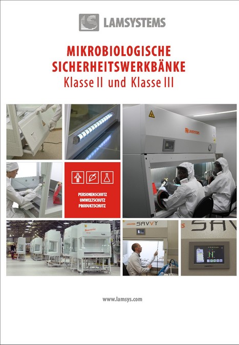 Broschüre "Mikrobiologische Sicherheitswerkbank Klasse II und Klasse III"