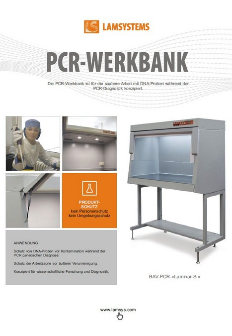 Broschüre "PCR Werkbänke"