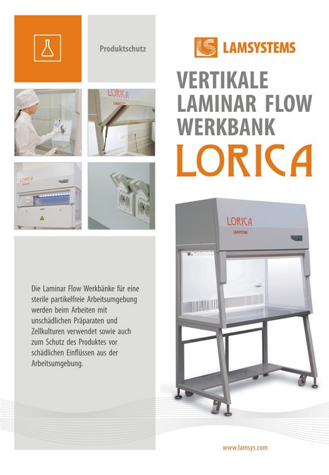 Broschüre "Laminar Flow Werkbänke"